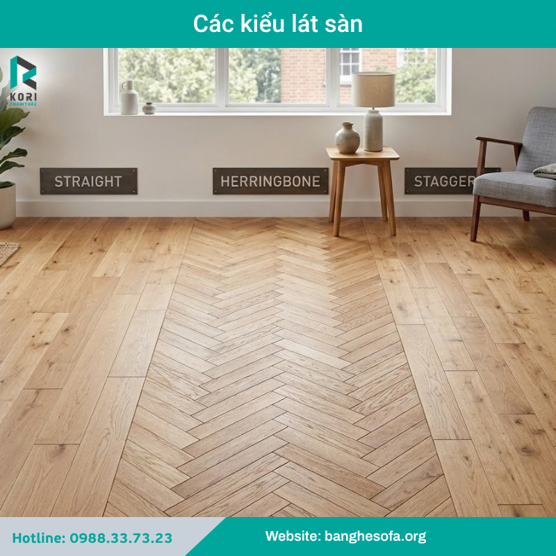 Các kiểu lát sàn gỗ